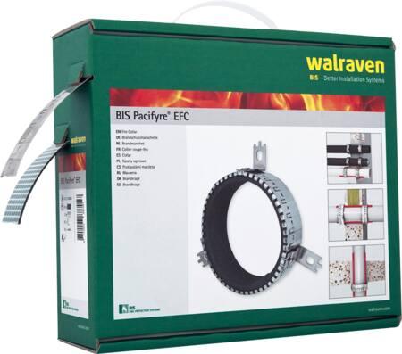 Produktbild Walraven EFC Multi Brandkrave til isolerede og uisolerede (brandbare) rør. Boks med 10m brandtape, 3m stålbån