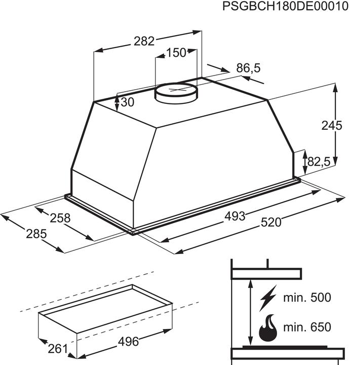 Actual product image Electrolux DBL5236CN (Wall hood)