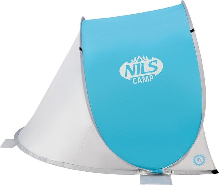 Immagine prodotto Nils Tenda da spiaggia pieghevole NC3173 blu-grigio (tenda da spiaggia, 1.85 kg)