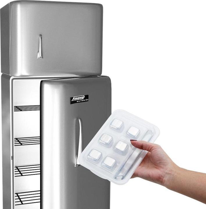 Actual product image Intirilife 6x Whiskey Stones in SILVER (Whisky stones)