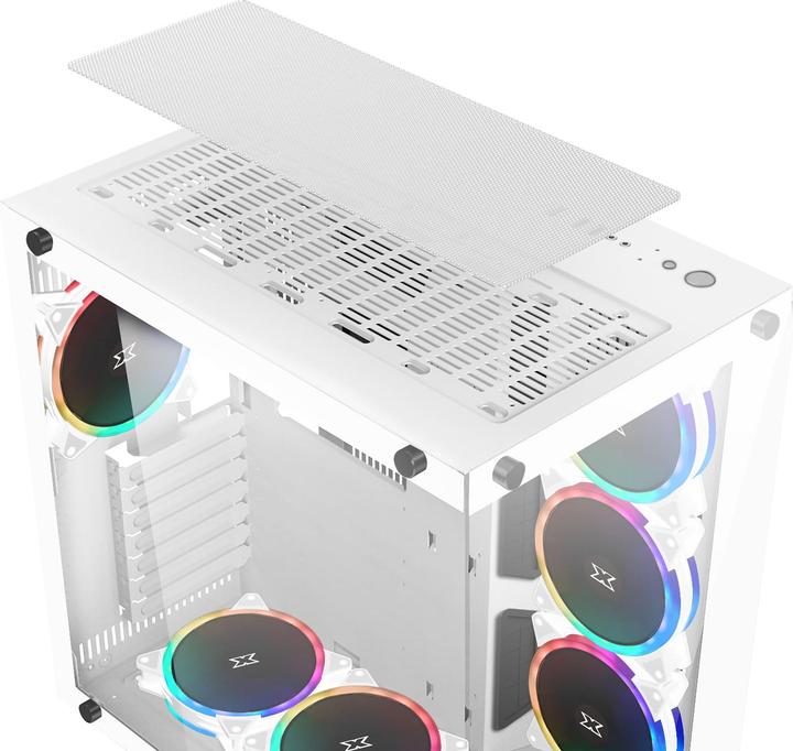 Image du produit Xigmatek Boitier Moyen Tour ATX compatible Aquarius Plus RGB avec panneaux vitrés (Blanc)
