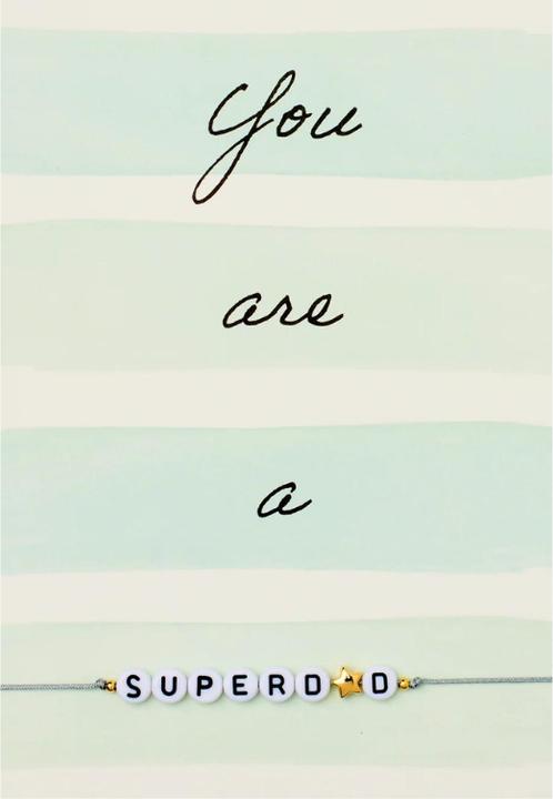 by Vivi Armband - You are a "Superdad" (16 cm, 18K vergoldeter Stern)