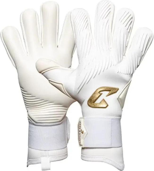 Catch & Keep Fussballhandschuhe Invictus White Gold Gr. 11 Torwart Goalie Handschuhe (11)