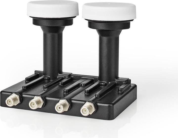 Immagine prodotto Nedis LNB Quad Monoblock 6.0° Connettore di uscita: Connettore F 4X Gamma della figura di rumore: 0,85 dB (Quad LNB)
