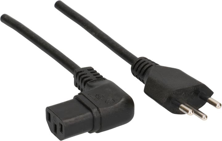 Max Hauri TD-Apparatekabel H05VV-F3G0.75 Typ 12 / C13 gewinkelt (2 m)