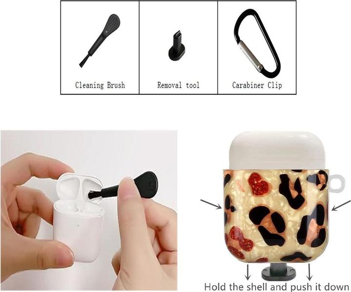 Produktbild König Design Schutz Hülle für Apple AirPods Pro Tasche Case Cover Etuis 360 Grad Bumper Motiv (Kopfhörer Tasche)