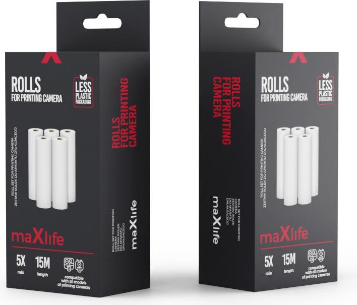 Maxlife jeu de rouleaux pour l'impression de l'appareil photo