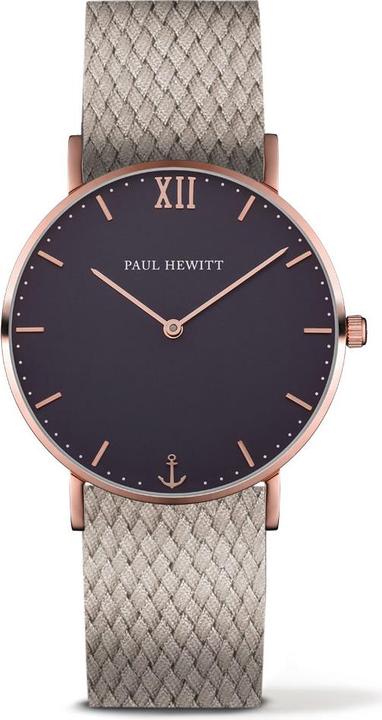 Immagine prodotto Paul Hewitt Linea Sailor Laguna Blu Oro Rosa Perlon Nocciola (Orologio da polso analogico, 39 mm)