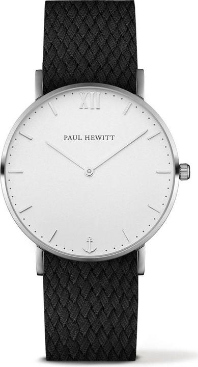 Paul Hewitt Sailor Line White Sand Silver Perlon Black (Analoguhr, 39 mm)