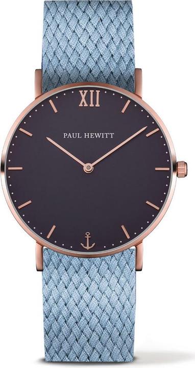Immagine prodotto Paul Hewitt Sailor Line Blue Lagoon Rose Gold Perlon Niagara (Orologio da polso analogico, 39 mm)