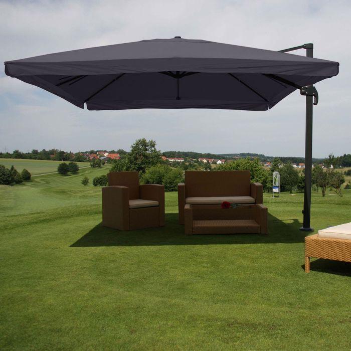 Immagine prodotto Mendler Ombrello semaforo gastronomico HWC-A96, 3x4m (Ø5m) Poliestere Alu/Acciaio, Falda, antracite senza (3 m)