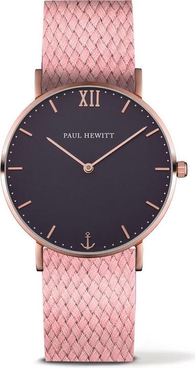 Immagine prodotto Paul Hewitt Linea Sailor Laguna Blu Oro Rosa Perlon Aurora (Orologio da polso analogico, 39 mm)