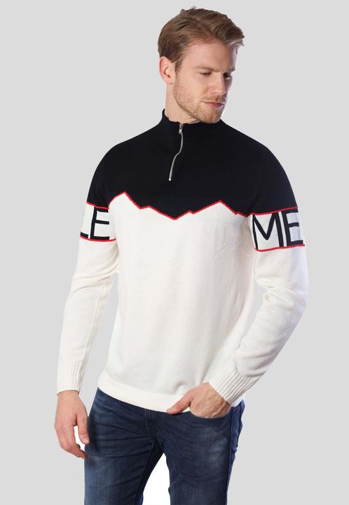 Actual product image Bellemere Pullover Half-Zipped Cashmere Blend Sweater (L)