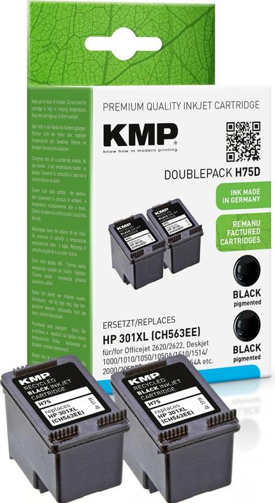 KMP Cartucce d'inchiostro Twin Pack H75D 2 x Nero (FC)