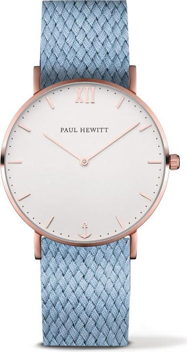 Immagine prodotto Paul Hewitt Sailor Line White Sand Rose Gold Perlon Niagara (Orologio da polso analogico, 39 mm)