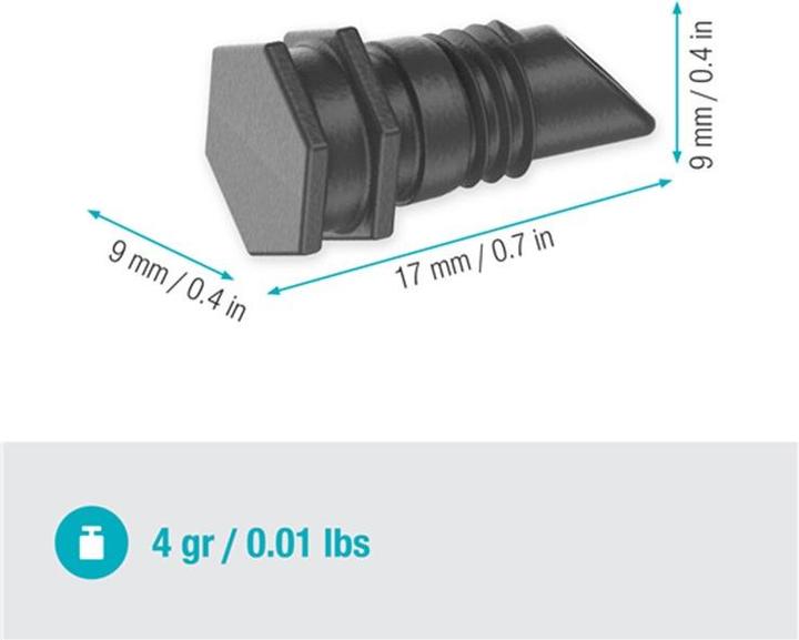 Actual product image Gardena Sealing plug 4.6 mm (Drip irrigation connector + branch)