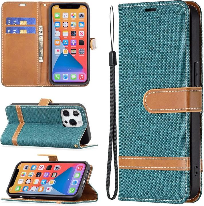 König Design Hülle Handy Schutz für Apple iPhone 13 Pro Max Case Cover Tasche Etuis Grün Neu (Apple iPhone 13 Pro Max)