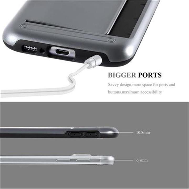 Image du produit Cadorabo Étui de protection hybride avec compartiment pour carte (Samsung Galaxy S6)