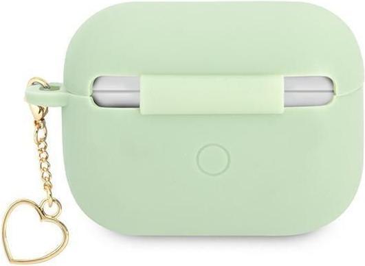 Produktbild Guess case for Airpods Pro GUAPLSCHSN green Silicone Heart Charm (Kopfhörer Tasche)