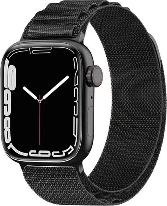 Produktbild Techsuit - Watchband (W037) - Apple Watch 1/2/3/4/5/6/7/8/9/10/SE/SE 2 (38/40/41/42mm) - Black (Nylon, 3, 4, 9)