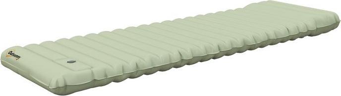 Actual product image Swisshandel24 Air mattress, camping mat, water-repellent, tear-resistant, with foot pump, nylon, 200Lx60Wx10Hcm,