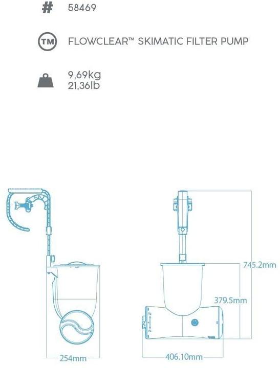Actual product image Bestway Flowclear Skimatic suspended skimmer (3.9L/h)