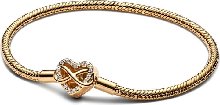 Produktbild Pandora Infinity Herz Schlangen Glieder Armband (19 cm, Vergoldet, Metall)