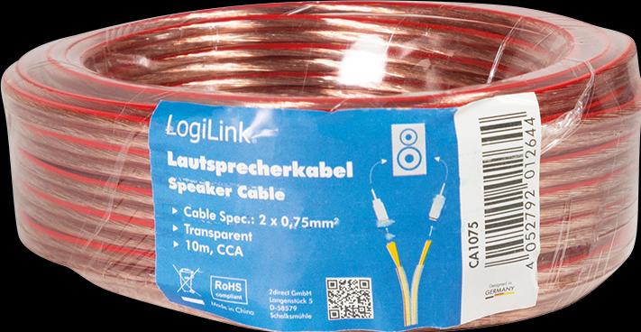 Immagine prodotto LogiLink CA Cavo per altoparlanti (10 m, 0.75 mm².)