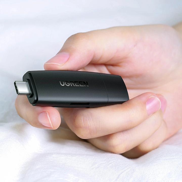Image du produit Ugreen CM304 USB + USB-C Adapter Lecteur de cartes SD + microSD (noir) (USB-C)