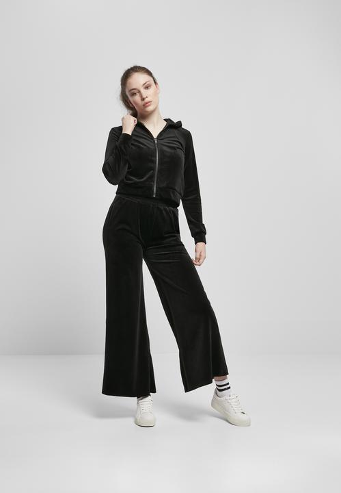 Produktbild Urban Classics Ladies Short Velvet Zip Hoody (M)