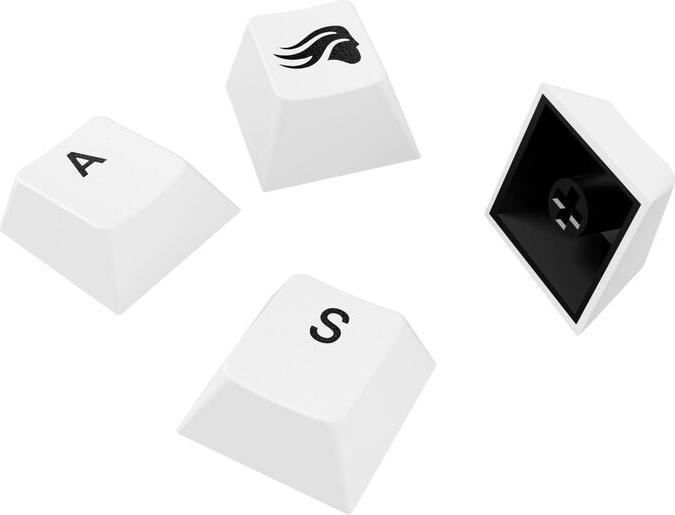 Actual product image Glorious GPBT Basics Keycaps, ANSI Layout (US), PBT, Dye-Sub - Classic White