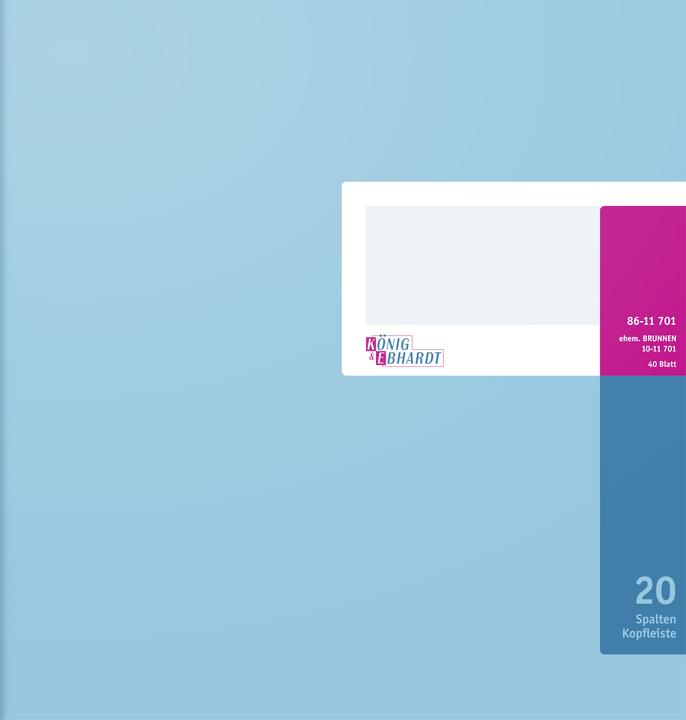 Produktbild König & Ebhardt Spaltenbuch 277 x 255 mm mit 20 Spalten (80 g/m², 40 x)