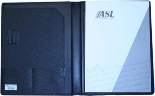 Image du produit ASL Porte-bloc en cuir A4 Afrique noir (A4, 1 x)