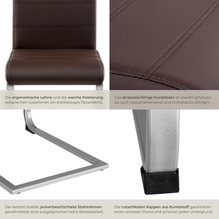 Actual product image tectake 4x Schwingstuhl
