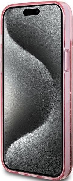 Produktbild Guess GUHCP15MLFCSEGP iPhone 15 Plus / 14 Plus 6.7" różowy/pink hardcase Liquid Glitter Gold Stripes (Apple iPhone 15 Plus, Apple iPhone 14 Plus)