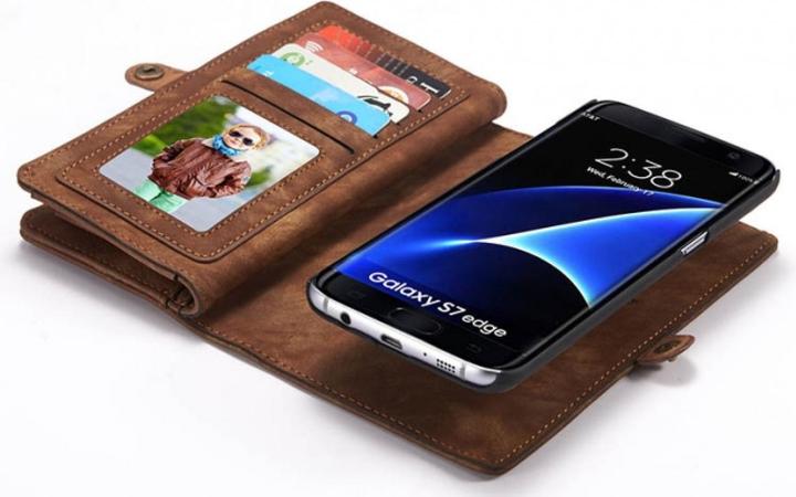 Immagine prodotto Caseme Samsung Galaxy S7 Edge Custodia per carte di credito a portafoglio in vera pelle (Samsung Galaxy S7 Edge)