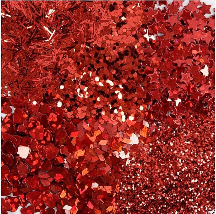 Produktbild Creativ Company Glitzerset Rot, 6 x 5 g