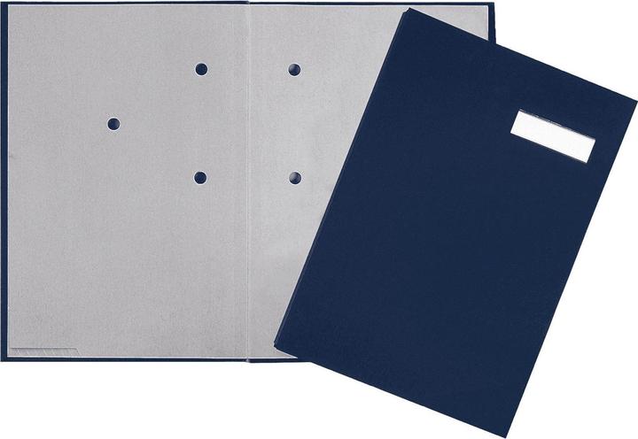 Actual product image Pagna Signature folder linen with 5 compartments, blue (A4, 1 x)
