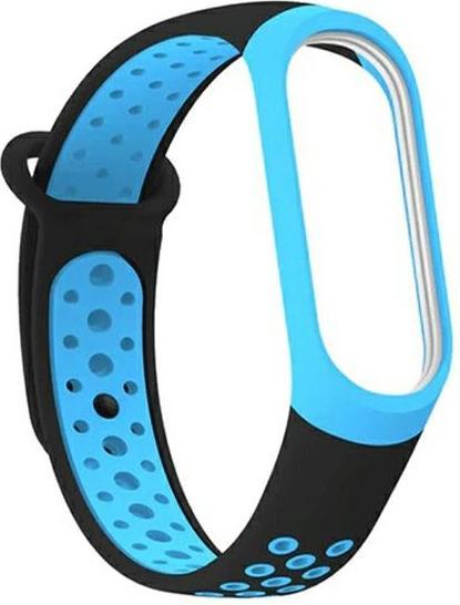 Beline pasek Mi Band 3/4 design czarno-niebieski/black-blue (Kunststoff, Silikon)