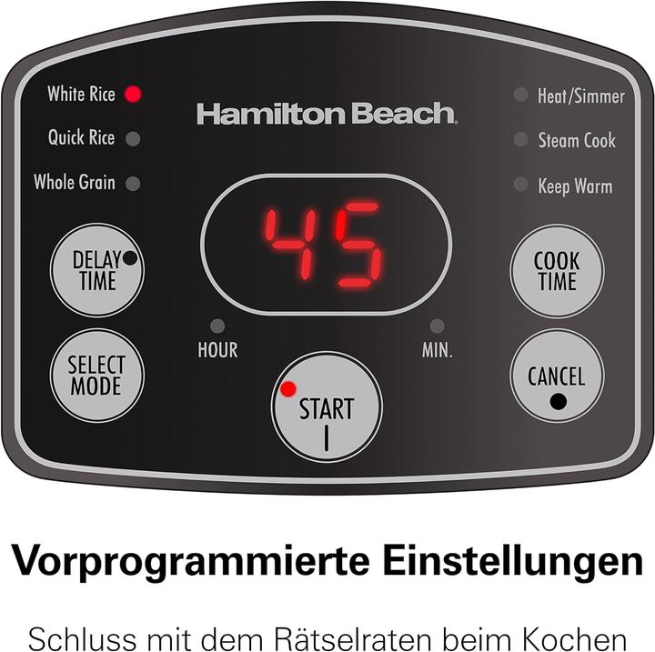 Actual product image Hamilton Beach 4.75 litre Rice Cooker