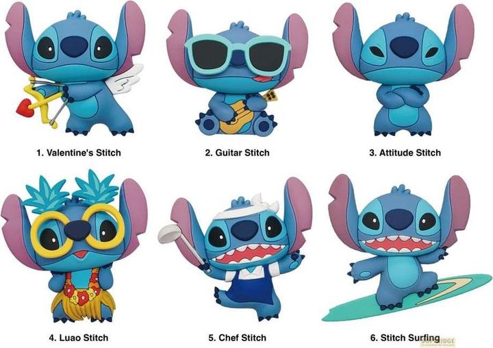 Actual product image Monogram Int. Lilo & Stitch Relief Magnets Series 2 Display (12) (12 x)