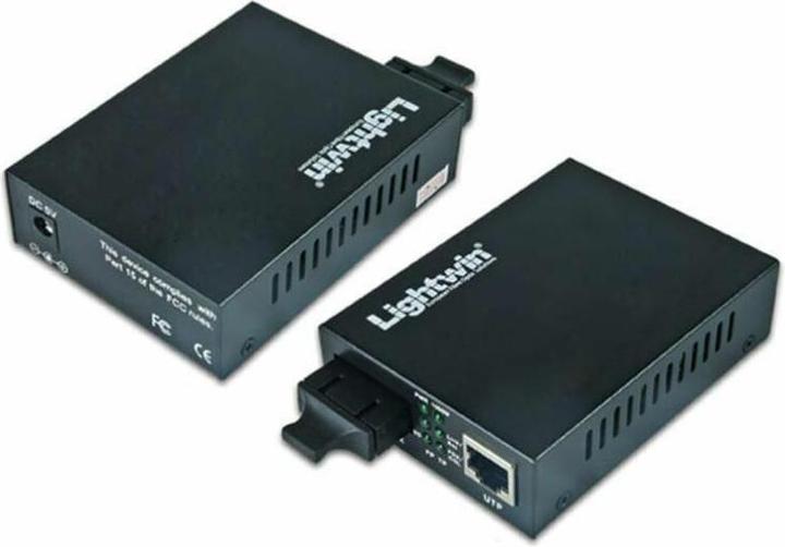 Image du produit Lightwin Convertisseur de média : 100Base-LX : 20Km (CAT6, 40 m)