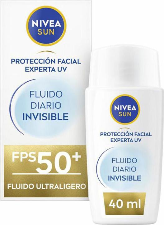 NIVEA SUN Invisible Daily Fluid Face Sunscreen SPF 50+ 40ml (Sonnencreme Gesicht, SPF 50, 40 ml, 60 g)