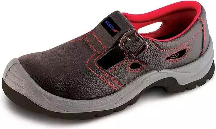 Actual product image Dedra Safety leather sandals with steel toe, size 44 (BH9D1-44) (S1, 44)