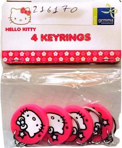Hello Kitty Schlüsselanhänger 4erPack bedruckt