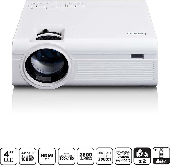 Actual product image Lenco LPJ-280WH (WVGA, 2800 lm)