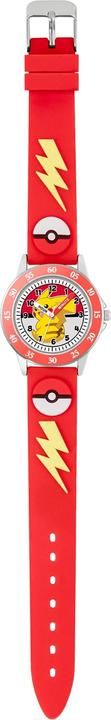 Immagine prodotto Disney Peers Hardy Pokemon Kids Time Teacher Red 3D Silicone Strap Impara a leggere l'ora POK9074 (Orologio da polso analogico)