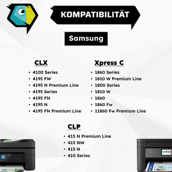 Image du produit Inkadoo Toner multipack compatible avec Samsung CLT-P504C/ELS / C504 / SU400A contient 4x cartouches de (M, C, Y, CF)