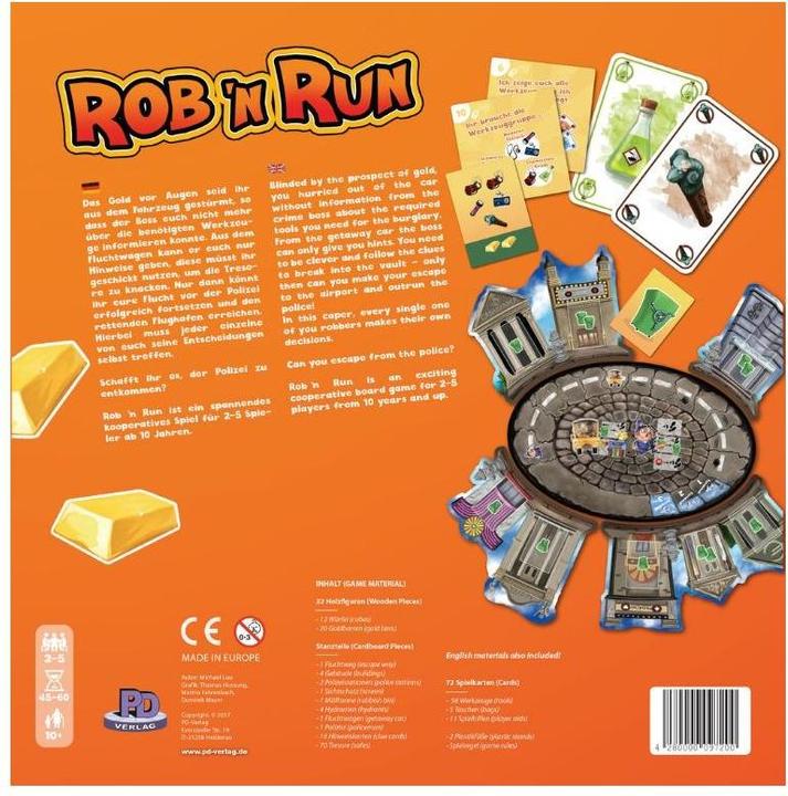 Produktbild PDV09720 - Rob n Run, Brettspiel, für 2-5 Spieler, ab 10 Jahren (Englisch)