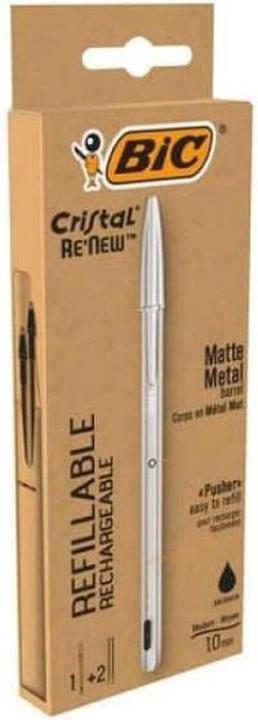 Image du produit Bic Stylo à bille Cristal RE'NEW, noir (Argent, 1 x)